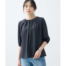 エーシーデザインバイアルファキュービック(A/C DESIGN BY ALPHA CUBIC)の【アルコラージュ】プリントギャザーブラウス