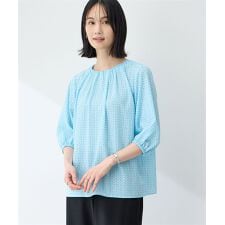 エーシーデザインバイアルファキュービック(A/C DESIGN BY ALPHA CUBIC)の【アルコラージュ】プリントギャザーブラウス