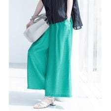 リラックスワイドパンツ【接触冷感・ウエストゴム】