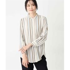 エーシーデザインバイアルファキュービック(A/C DESIGN BY ALPHA CUBIC)のバンドカラーチュニックシャツ