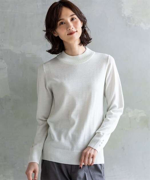 新品未使用タグ付き　ハイネックラメリブニット TITTY＆CO.（ティティーアンドコー） ニット セーター ハイネックラメ