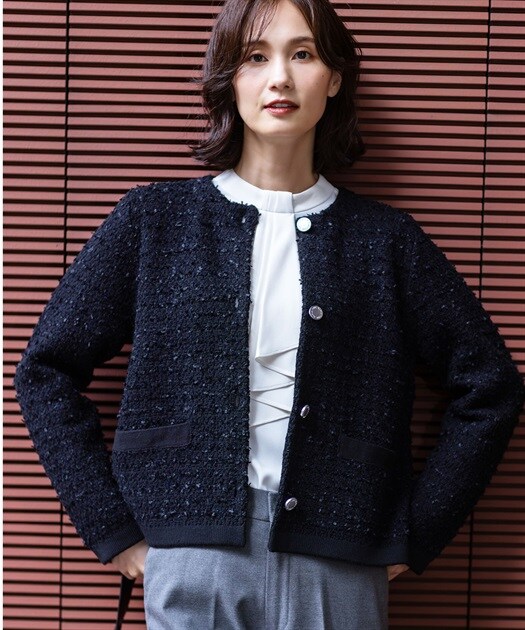 ミックスツイードカーディガン | エーシーデザインバイアルファ