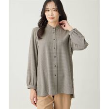 エーシーデザインバイアルファキュービック(A/C DESIGN BY ALPHA CUBIC)のローズオイル加工チュニックシャツ