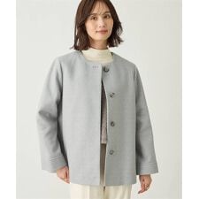 エーシーデザインバイアルファキュービック(A/C DESIGN BY ALPHA CUBIC)のノーカラーショートコート【軽量】