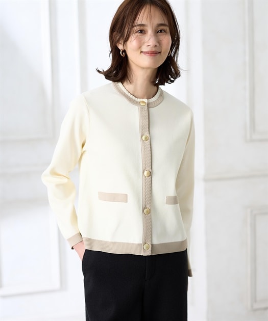 フラワー刺繍ニットカーディガン | ローズティアラ(Rose Tiara