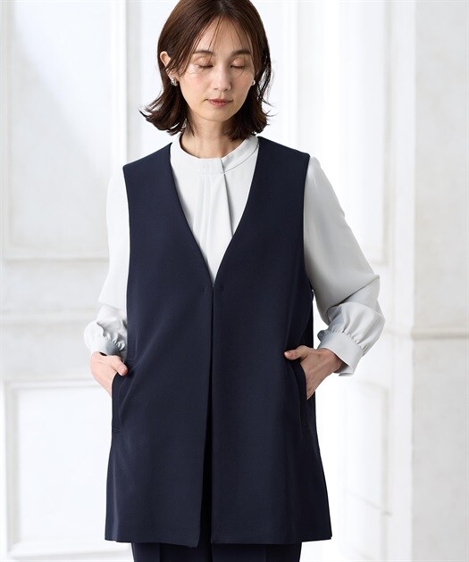 洗える・ドライタッチ】ジップアップメッシュベスト | ロブジェ(LOBJIE