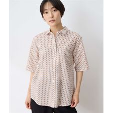 オーガニックコットンサッカーブラウス