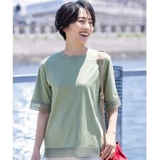 【冷感】【UVカット】ひやさらコットンプレミアムレースＴシャツ | デコイ(DECOY)