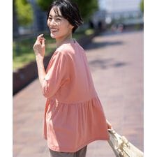【冷感】【UVカット】ひやさらコットンプレミアムペプラムプルオーバー | デコイ(DECOY)
