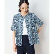 オーガニックコットンプリントブラウス