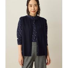 前開きニットベスト