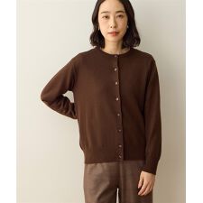 クルーネックニットカーディガン