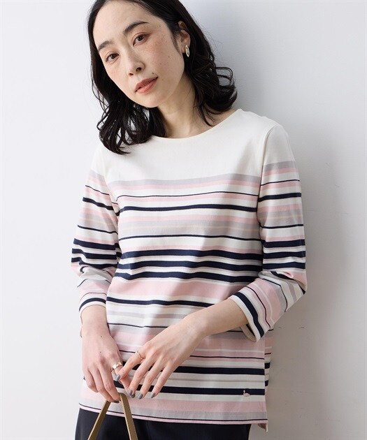 パネルボーダーTシャツ【オーガニックコットンブレンド】 | デコイ