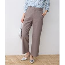 ストレッチストレートパンツ【接触冷感・後ろウエストゴム】