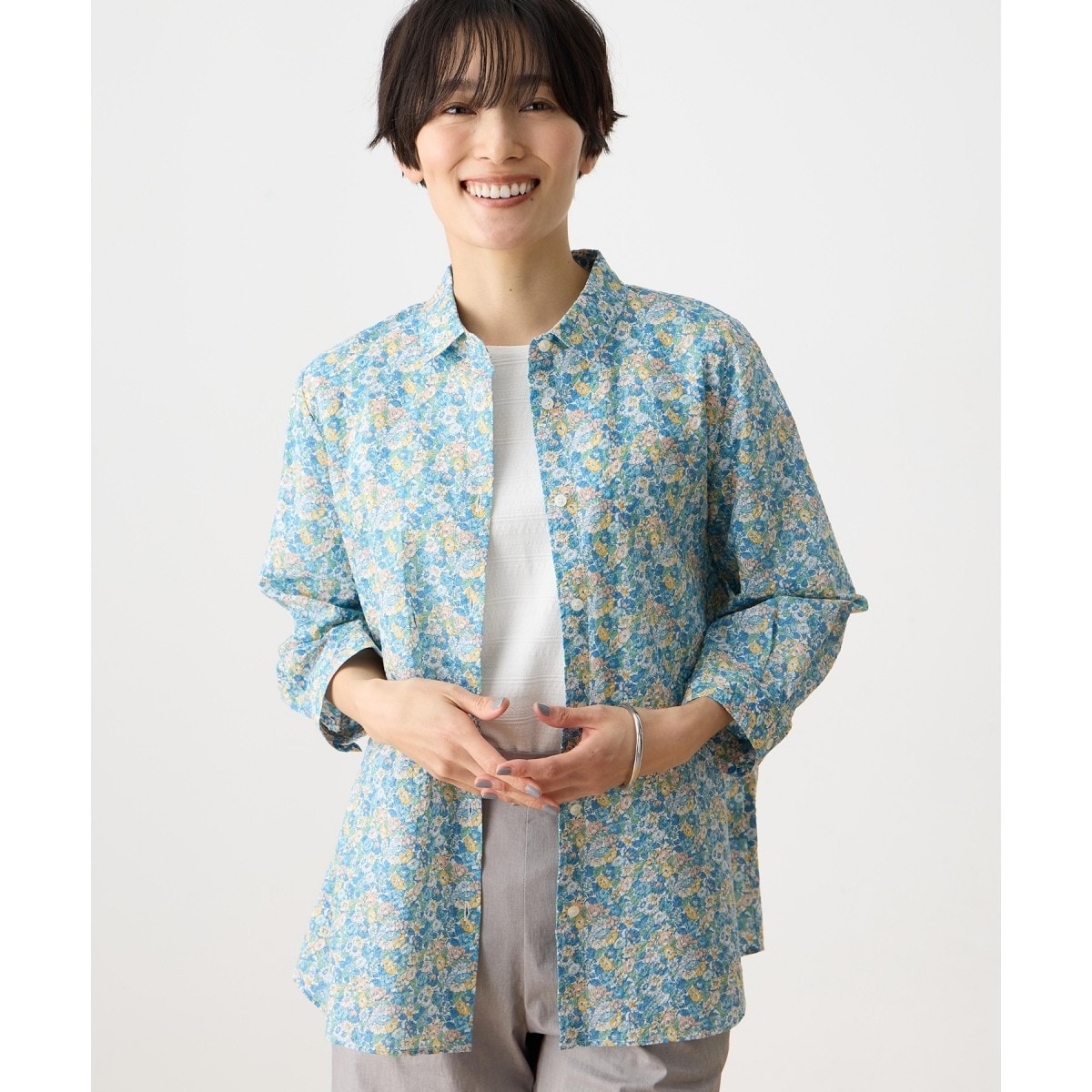 おこめ　半額リバティガウチョ、ブラウス　２点 tb-2505-03_1.jpg