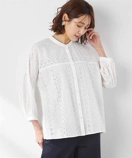 foufou/プルオーバーレースブラウス foufou プルオーバーレースブラウス フーコ fuko プルオーバーブラウス