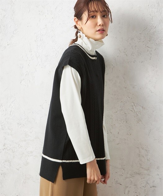 ケーブル編みベスト | プチ オンフルール(Petit Honfleur) | マルイ