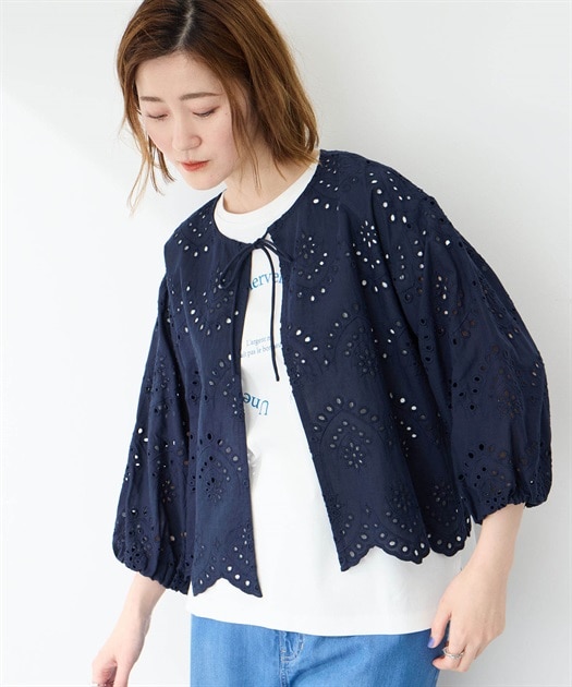 SALE／手洗い可能】涼しげ刺繍レースブラウス | リフレクト
