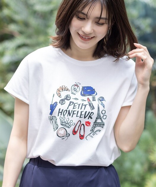 T出品 冷感】プリントTシャツパリ | プチ オンフルール(Petit Honfleur