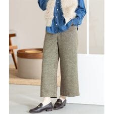 チェックワイドパンツ