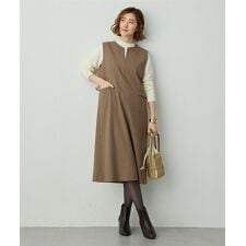 プチ オンフルール(Petit Honfleur)のキーネックジャンパースカート