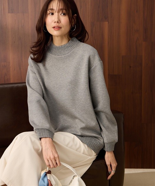 ハイネックリブ切替プルオーバー | プチ オンフルール(Petit Honfleur