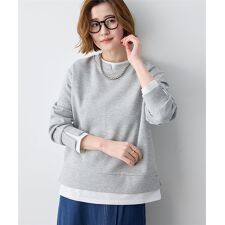 レイヤード風スウェットプルオーバー