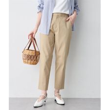 【すご楽シリーズ】ストレッチテーパードパンツ【後ろウエストゴム】