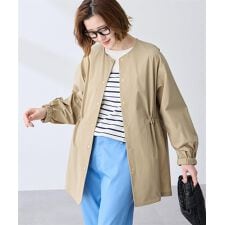 ノーカラードロストハーフコート【はっ水】