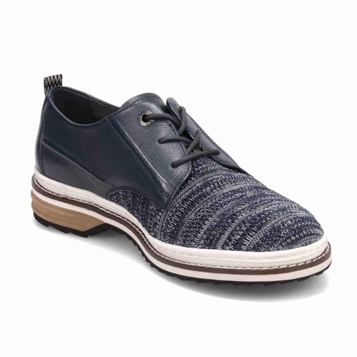 LANVIN en Bleu ニットスニーカーコンビネーションダービー
