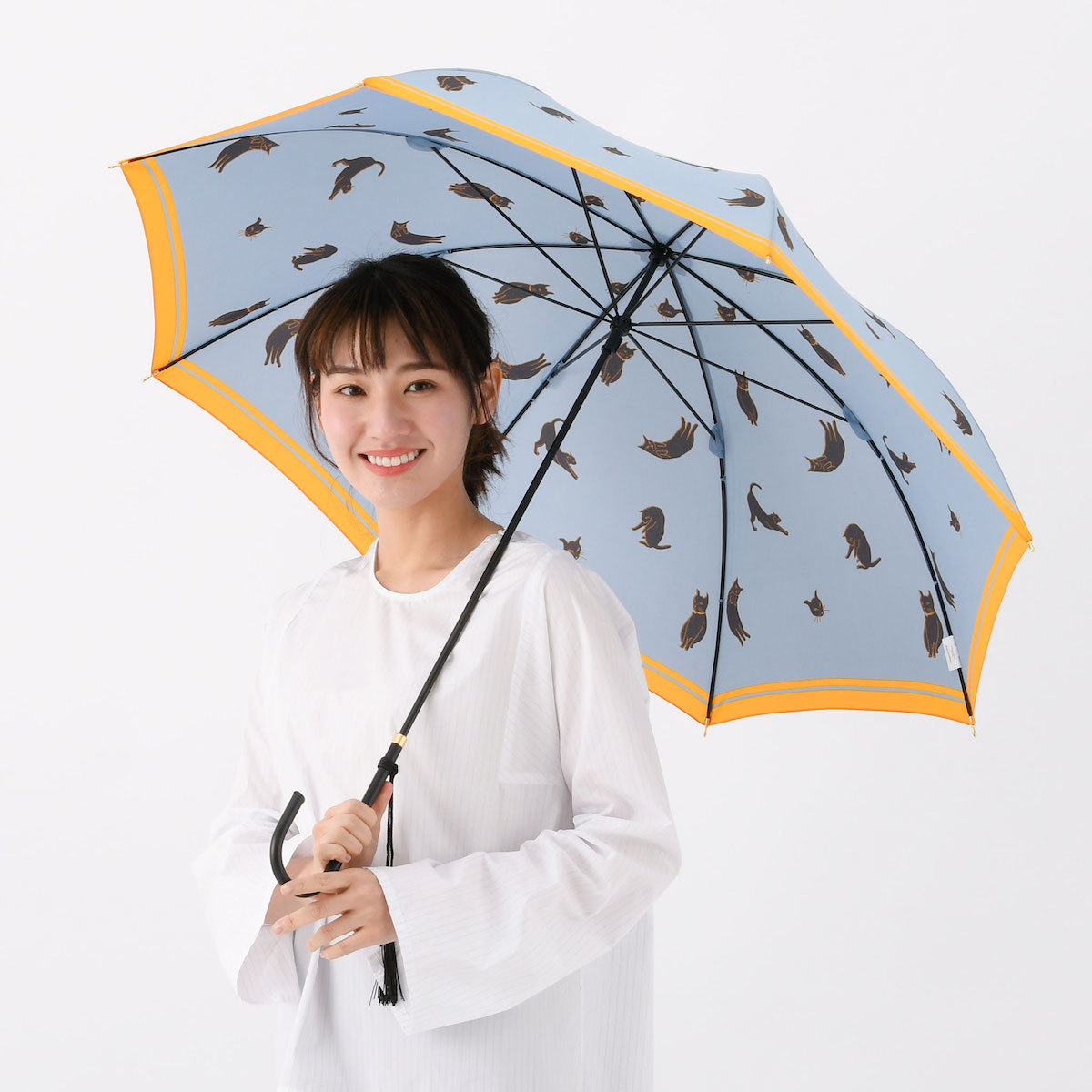 Saison Tourne（セゾントルヌ）Cat long umbrella 猫 | アンベル(Amvel