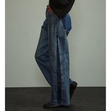 【ユニセックス】リメイクワイドジーンズ