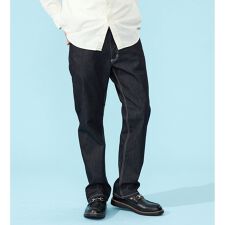 【涼】吸汗速乾 ストレートデニムパンツ