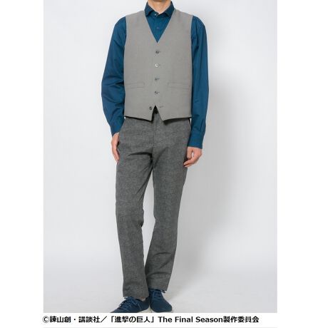 進撃の巨人メンズベスト グレー アニメ キャラクター Anmime Characters Cbat01 02 ファッション通販 マルイウェブチャネル
