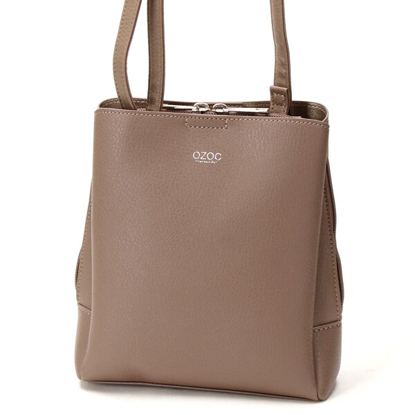 オゾック ショルダーバッグ ポシェット 斜め掛け 合皮 軽量 あおり