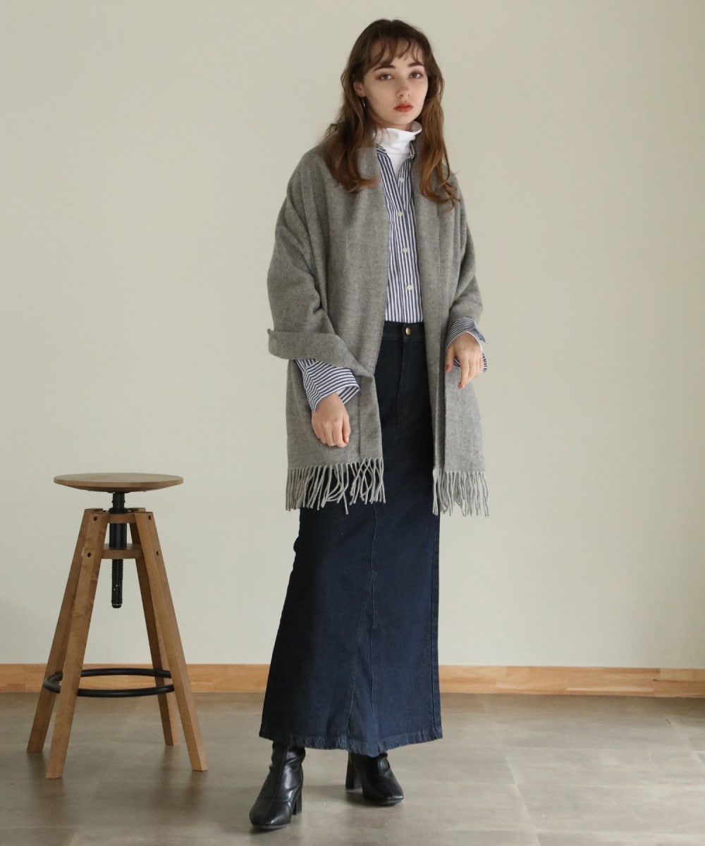 THE TOE アイボリー パフスリーブ ワンピース M marvelous by Pierrot ワンピース レディース ロング ワンピ