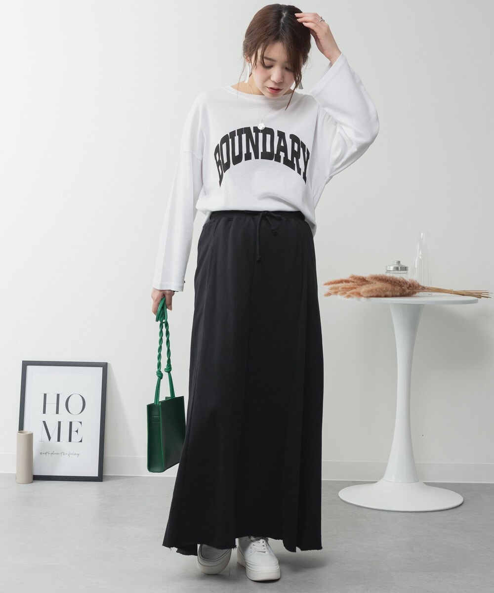 ミニ裏毛フレアスカート