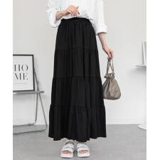 4段ティアードマキシスカート