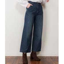 デニムストレートワイドパンツ