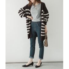 ゴムウエストスキニーデニムパンツ