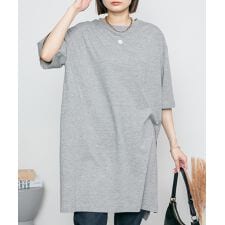 サイドスリットチュニックTシャツ