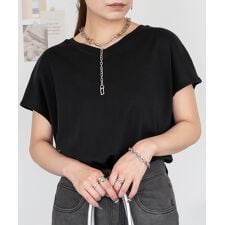 VネックフレンチTシャツ