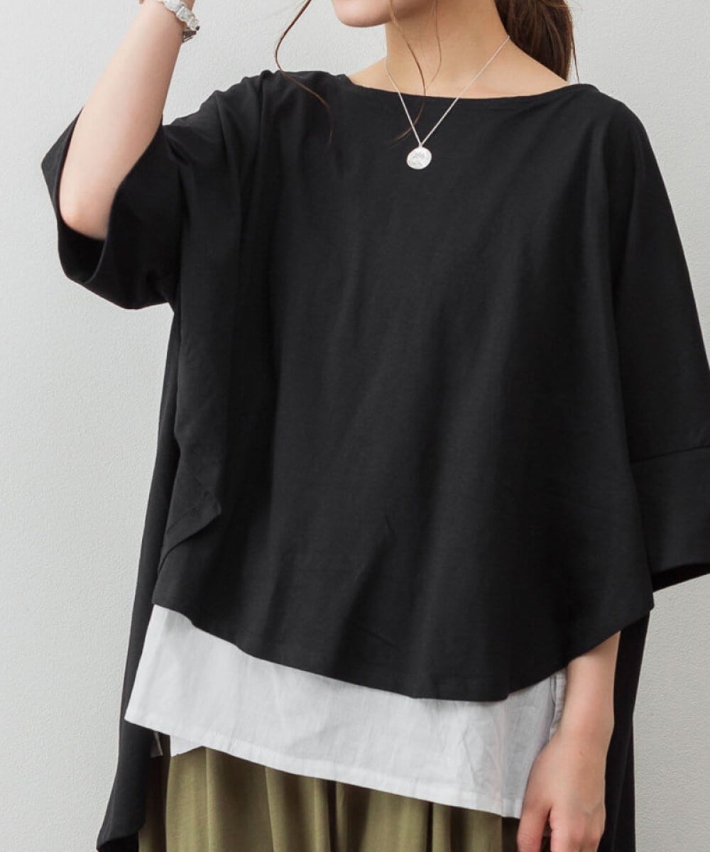 レイヤード風ビッグシルエットカットソー