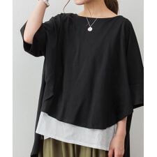 レイヤード風ビッグシルエットカットソー