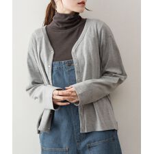 パールボタンVネックカーディガン