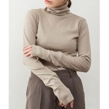 ハイネック指穴付きカットソー