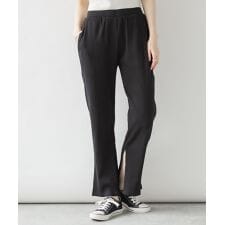 スリット入りリブパンツ