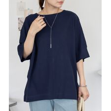 ワッフル7分袖ドルマンTシャツ