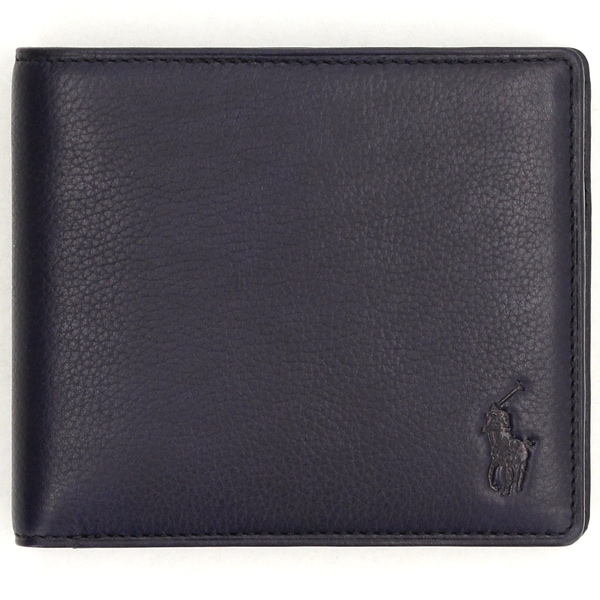 POLO RALPH LAUREN レザー三つ折り財布 ブラウン POLO RALPH LAUREN（紳士雑貨） 【Emboss Big Pony】三つ折り