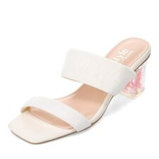 フラワーヒールサンダル